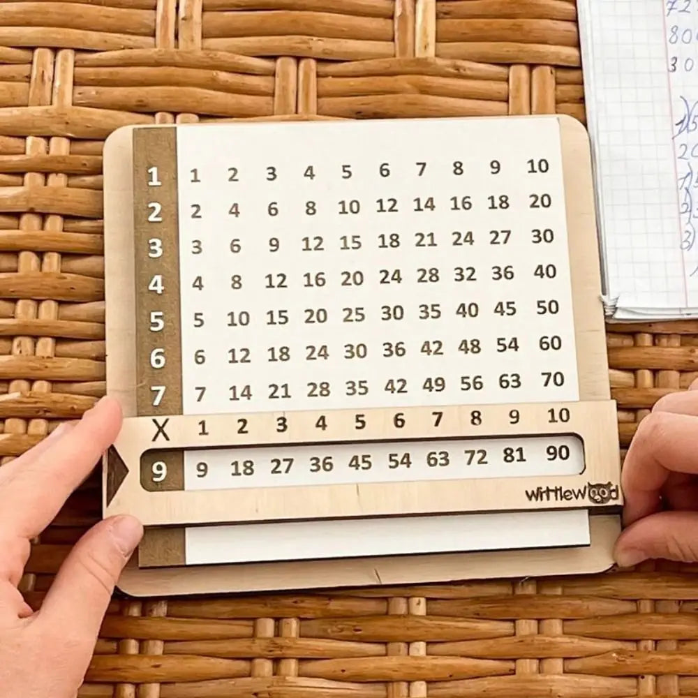 Children Wooden Slidable Multiplication Tables Montessori Toys Math Counting Board Teaching Tool Learn Educational Toys for Kids