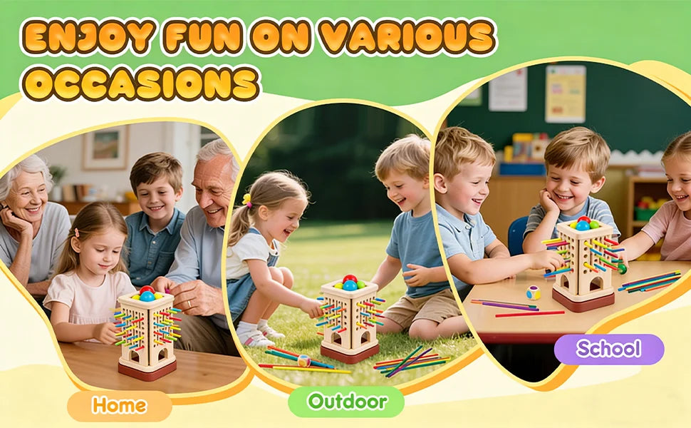 Montessori Game Wooden Board Game Multiplayer for Kids 4-8 Math Educational Fine Motor Skill Toy for Girl Boys Classic Fun Games