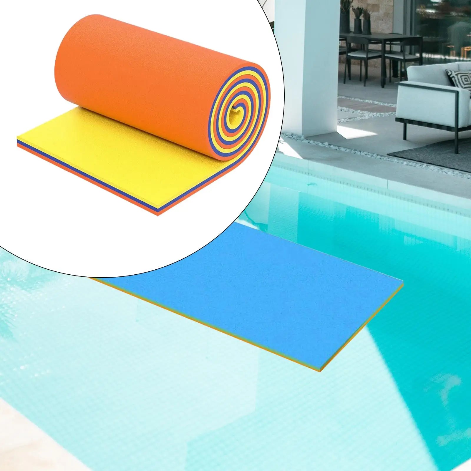 Float Water Mat Float Pad Soft Rolled up Foam Float Raft Drifting Mattress for Adults Beach Outside Boating Swimming Pool