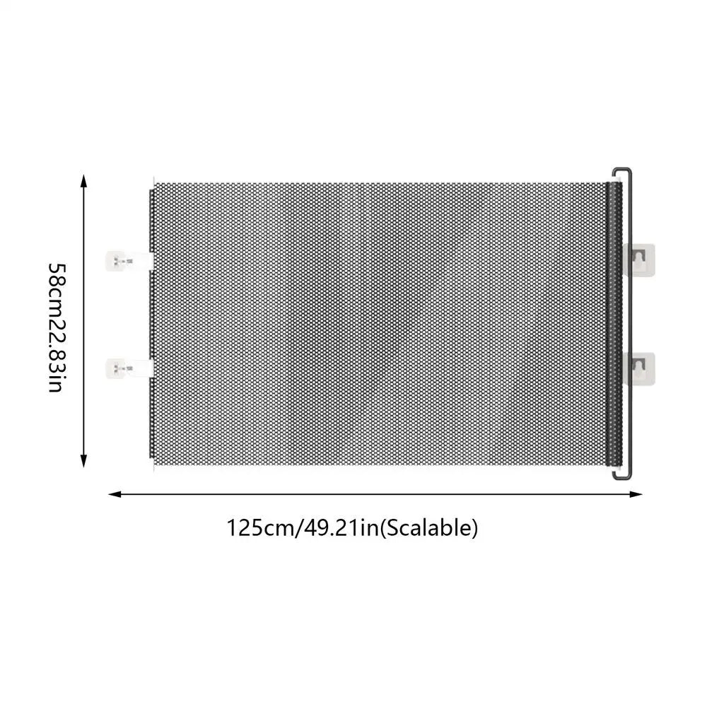 Baby Gate for Stairs Indoor Retractable Stair Barrier 49 Inch Wide Childproof No Drilling Gate for Kitten Puppy House Yard