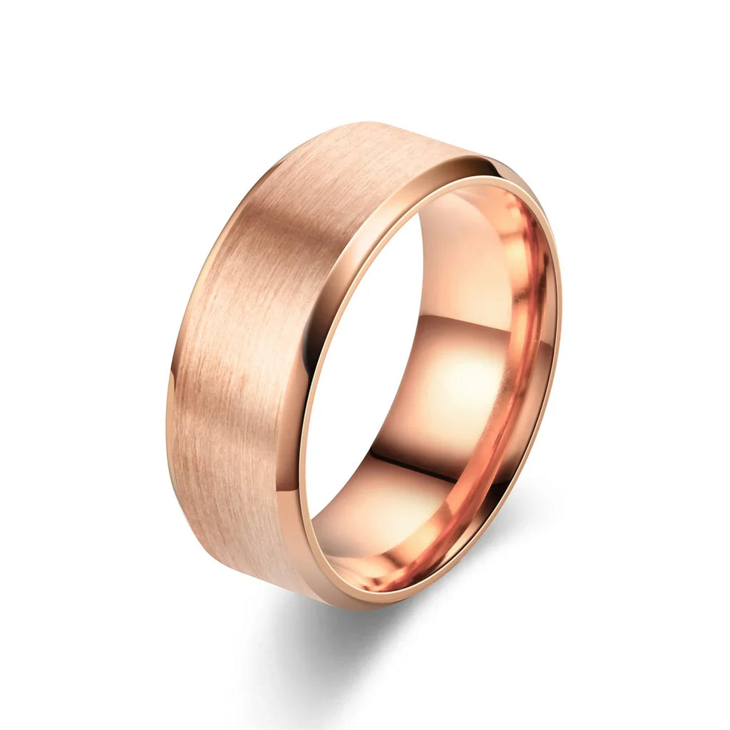 Charm Jewelry Ring for Men Women Stainless Steel Black Ring Wedding Engagement Band Quality Matte Male Jewelry