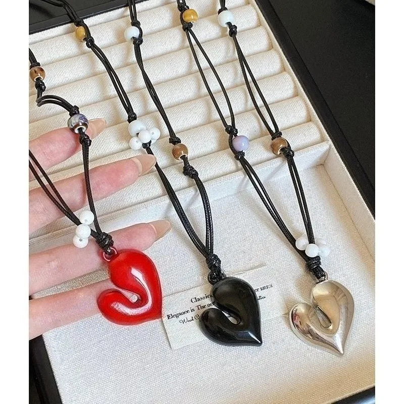 New Unique Simple Flower Long Rope Necklace Women Hollow Flower Pendant Necklace Adjustable Knot Sweater Chain Party Jewerly