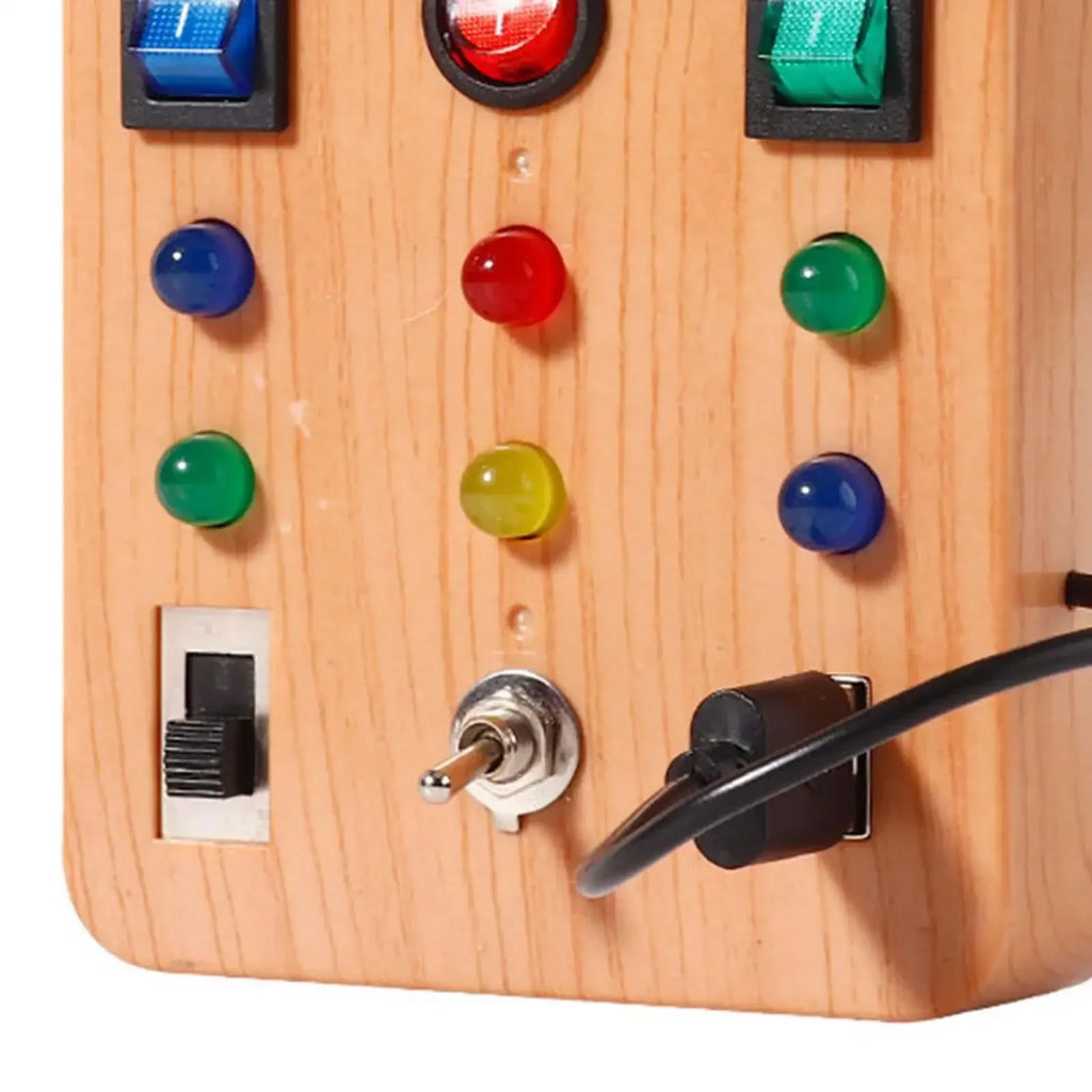 Children's Montessori LED light busy board simulation switch power board light button intelligence early education learning toys