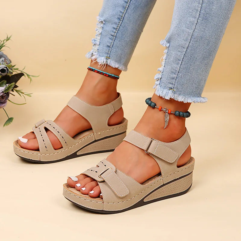 Summer Wedge Sandals for Women 2025 New Fashion Non Slip Beach Shoes Woman Lightweight Casual Platform Sandalias Mujer Plus Size
