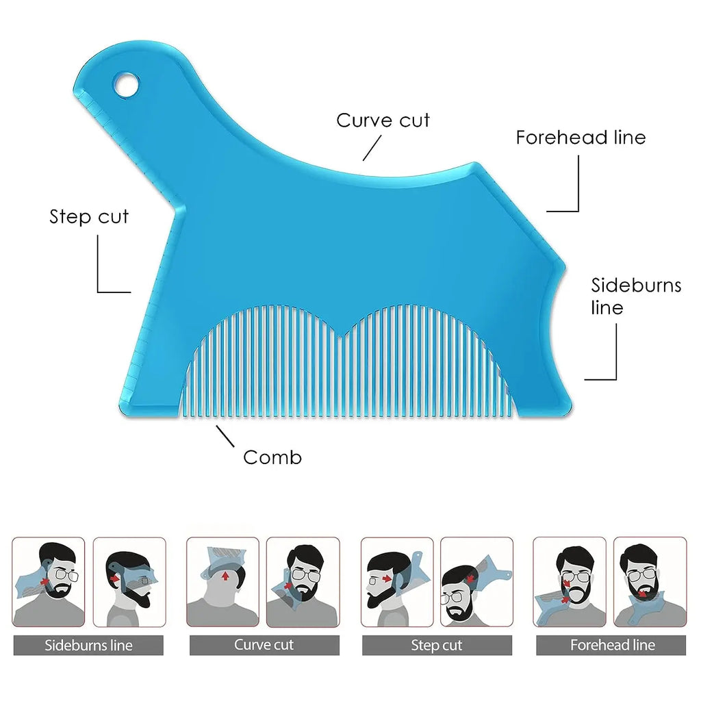 Beard Shaper Kit for Beard Shaping & Styling, Beard Lineup and Guide Tool for Men beard outliner