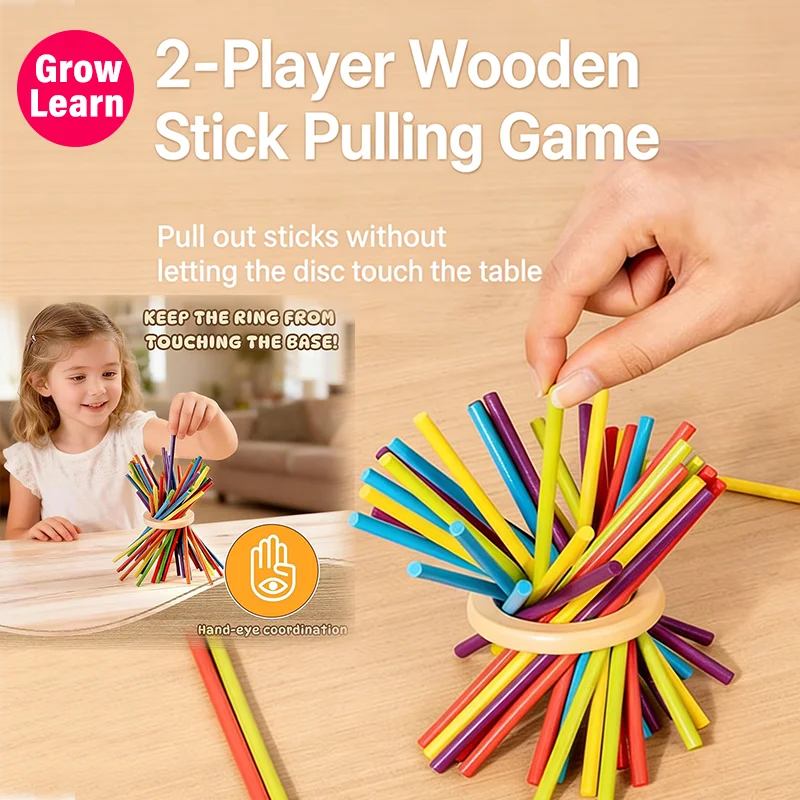 Montessori Game Wooden Board Game Multiplayer for Kids 4-8 Math Educational Fine Motor Skill Toy for Girl Boys Classic Fun Games