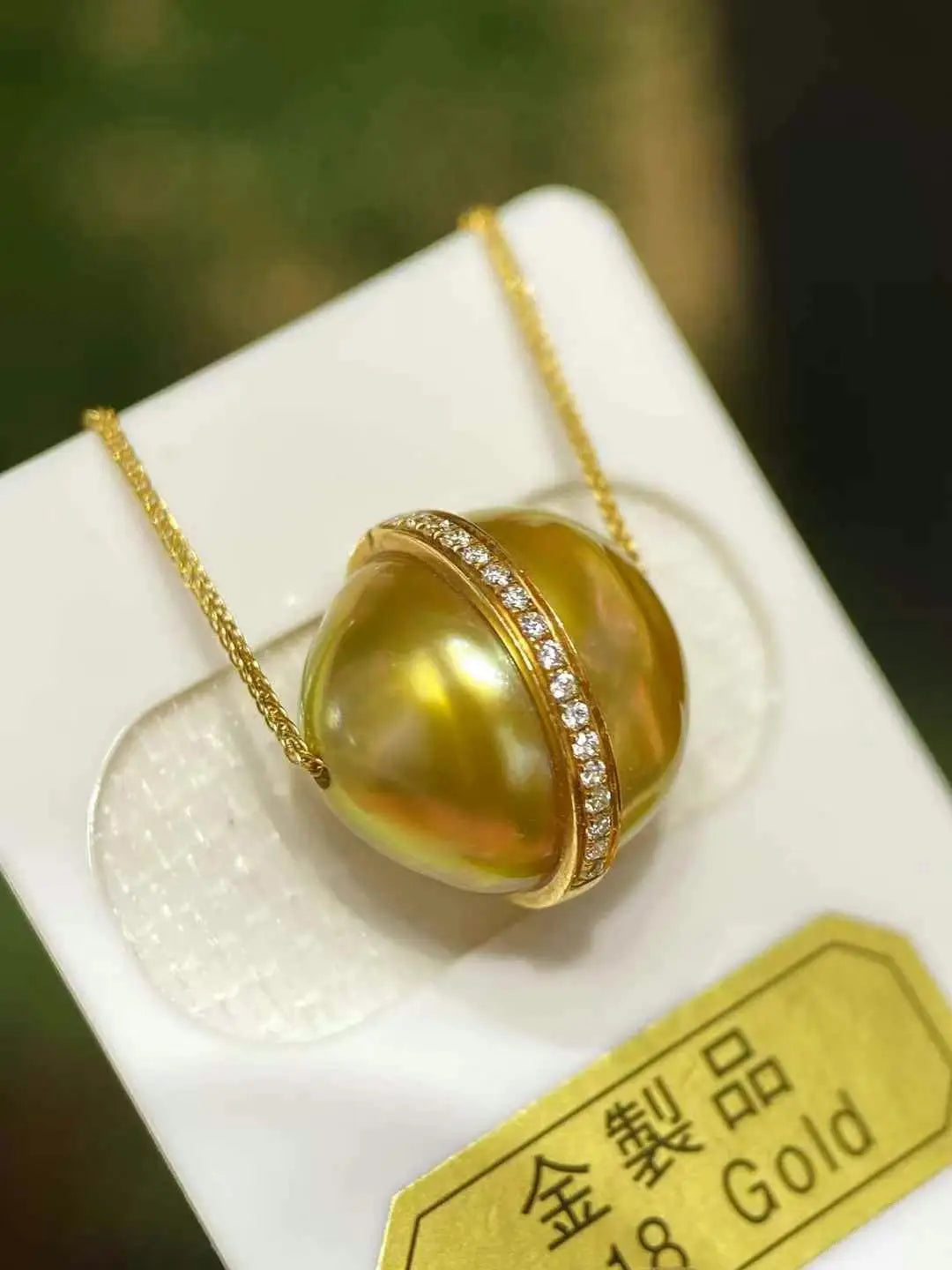 Customized 14K/18K Read Gold Set South Sea Golden Baroque Pearl Jewelry Bespoke Genuine Diamond One Of A Kind High Fine Jewelry