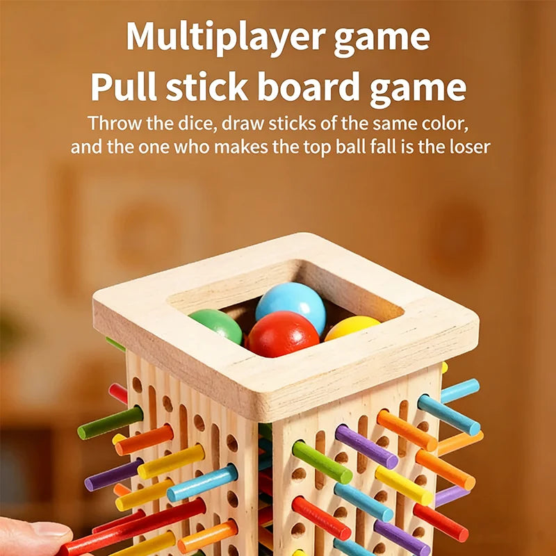 Montessori Game Wooden Board Game Multiplayer for Kids 4-8 Math Educational Fine Motor Skill Toy for Girl Boys Classic Fun Games