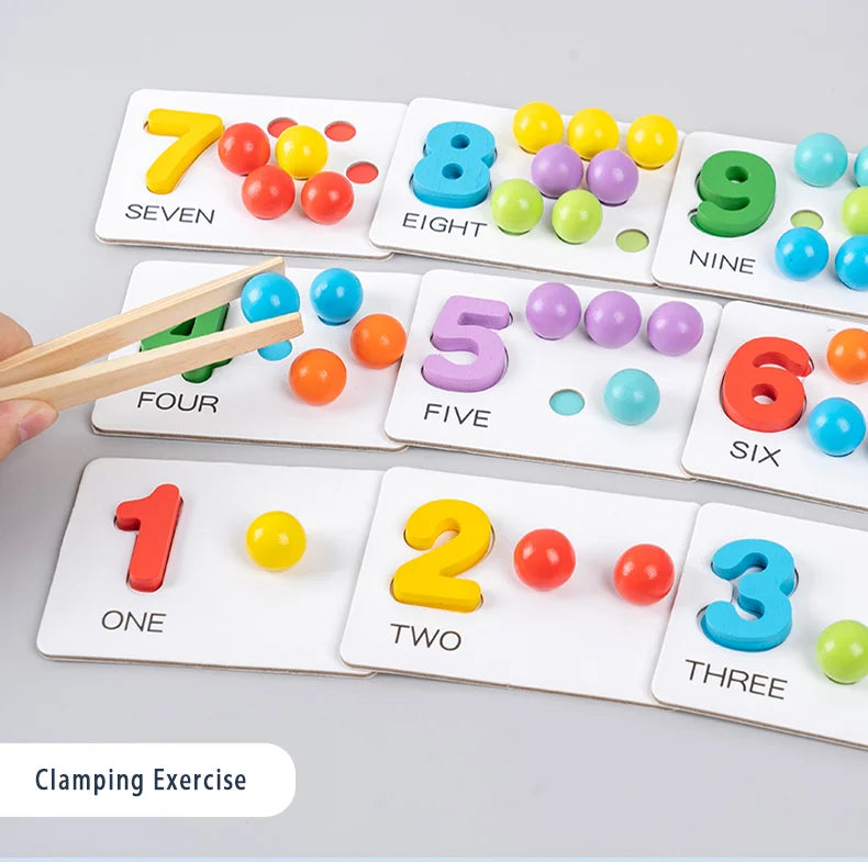 Children's math teaching aids, baby number cognition, arithmetic matching, educational early education toys, Montessori teaching
