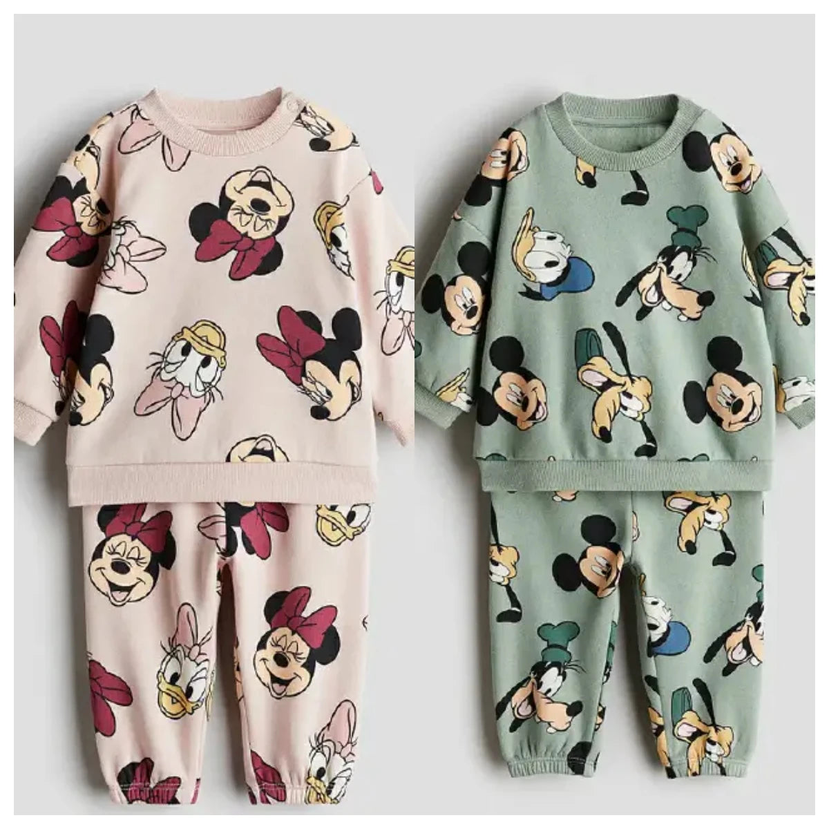 Toddler Suits Cartoon Sweatshirts+Pants Two Piece Set Long Sleeve Outfits Fashion Cartoon Printed Hoodies Sweatpants Outer Wear
