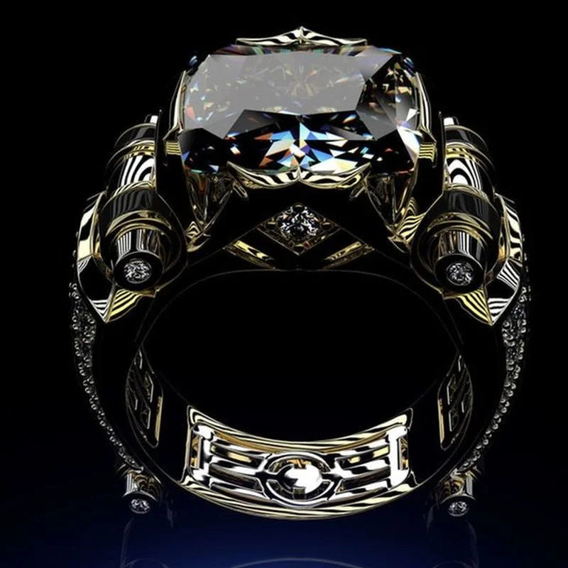 Vintage Jewelry Rings for Mens Gothic Stainless Steel Ring Gold Color Fidget Ring Mens Jewellery Indian Jewelry Anillo Hombre