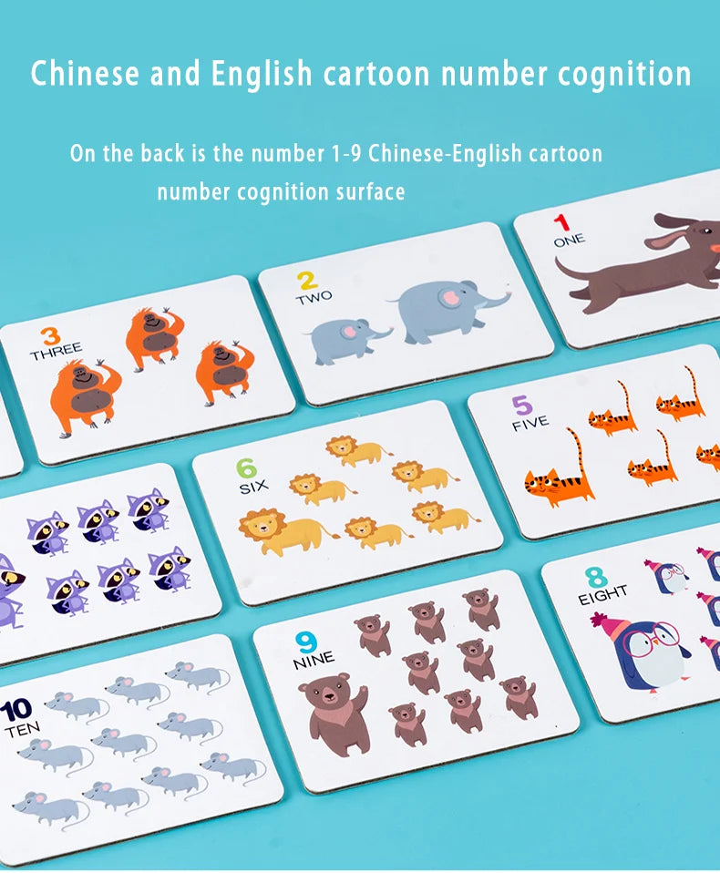 Children's math teaching aids, baby number cognition, arithmetic matching, educational early education toys, Montessori teaching