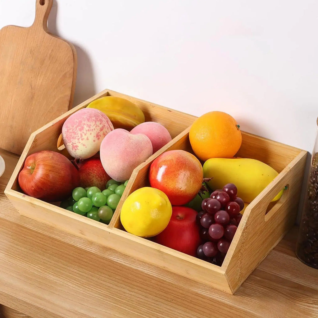 Pantry Organizer Bins Stackable Wooden Container Storage Pantry Bins for Kitchen Bathroom Food Snack Potato Onion Home