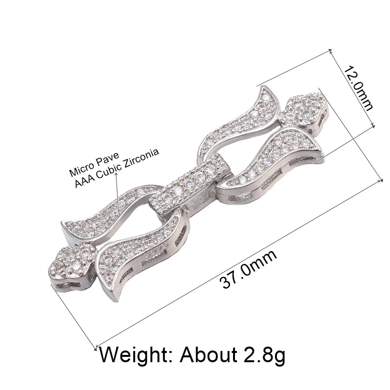 Juya 18K Gold Silver Plated Decoration Accessories Fastener Closure Pearls Clasps Lock For DIY Needlework Beads Jewelry Making