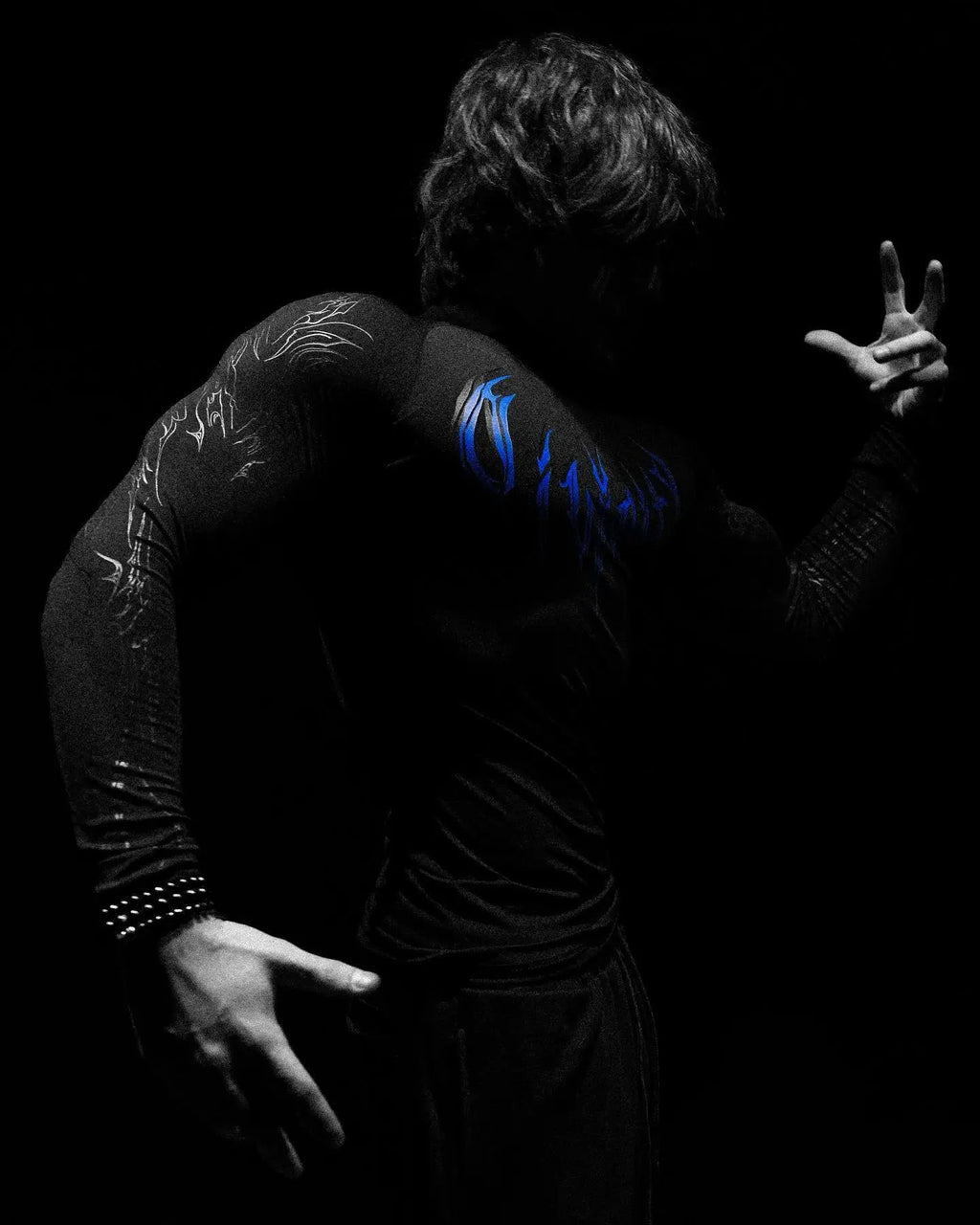 Men's High-neck Printed Tight-fitting Clothes For Fitness Training Quick-drying Clothes Elastic And Breathable For Exercise