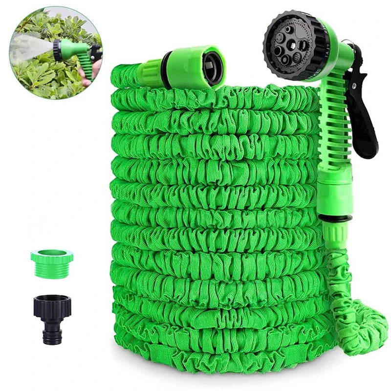 25FT-200FT Garden Hose Expandable Magic Water Pipe Home Garden Daily Watering Tools High-Pressure Car Wash Cleaning Water Gun