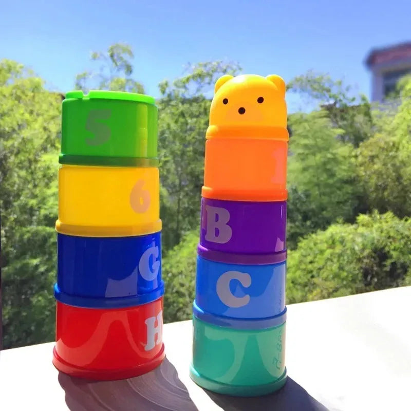Stacking Cups Game Kids Fun Number Letters Stacking Cup Montessori Sensory Puzzle Stack Speed Games Toys For Children Gifts