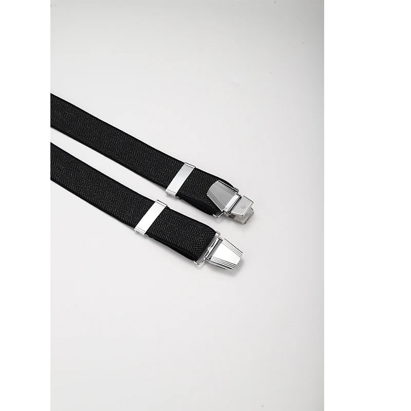 British High-End Adult Trousers with Elastic Anti-Slip Adjustable Suspenders
