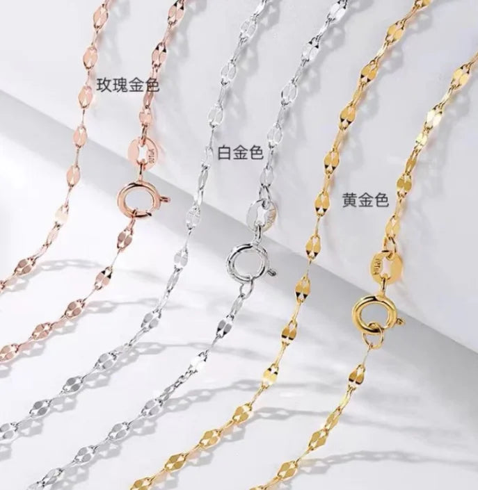 18k gold chains necklace karat gold necklaces for women shiny chains birthday gift