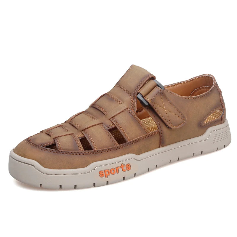 Mens Sandals Fashion Flat Comfort Lightweight Hollow Out Walking Shoes Summer Daily Commuting Casual Breathable Sports Sandals