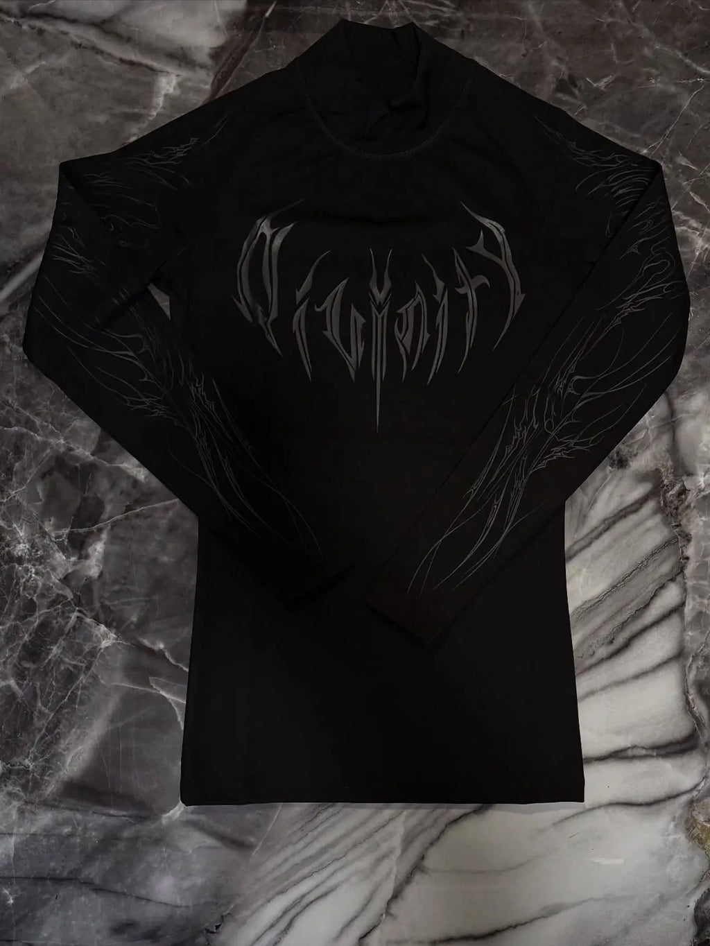 Men's High-neck Printed Tight-fitting Clothes For Fitness Training Quick-drying Clothes Elastic And Breathable For Exercise