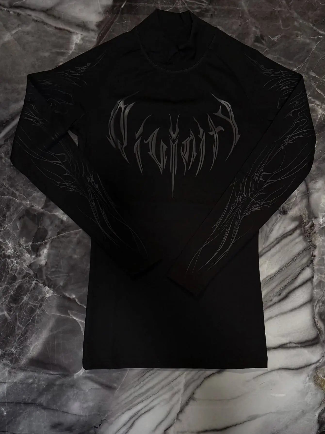 Men's High-neck Printed Tight-fitting Clothes For Fitness Training Quick-drying Clothes Elastic And Breathable For Exercise