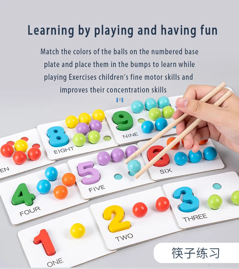 Children's math teaching aids, baby number cognition, arithmetic matching, educational early education toys, Montessori teaching