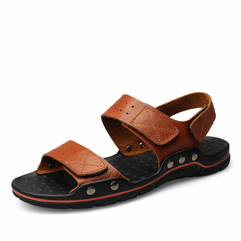 Men's New Summer Breathable Men's Sandals Fashion Trend Beach Shoes Slippers Sandals Mens Sandals Summer Genuine Leather Sandals
