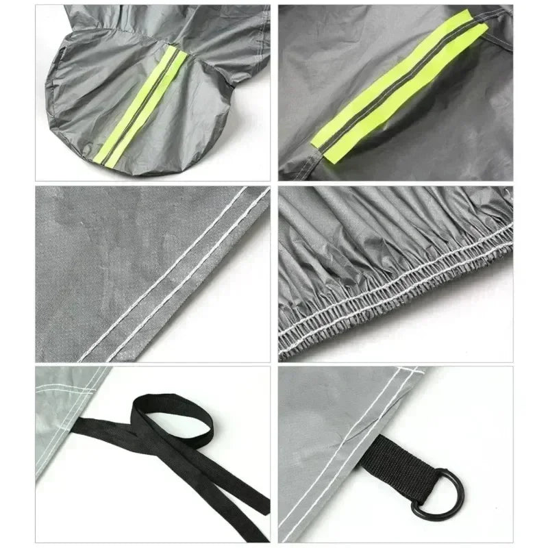 Car Cover Protection Outdoor Exterior Sun Snow UV Winter Summer SUV Sedan Auto Sunshade Dustproof Waterproof Black Silver