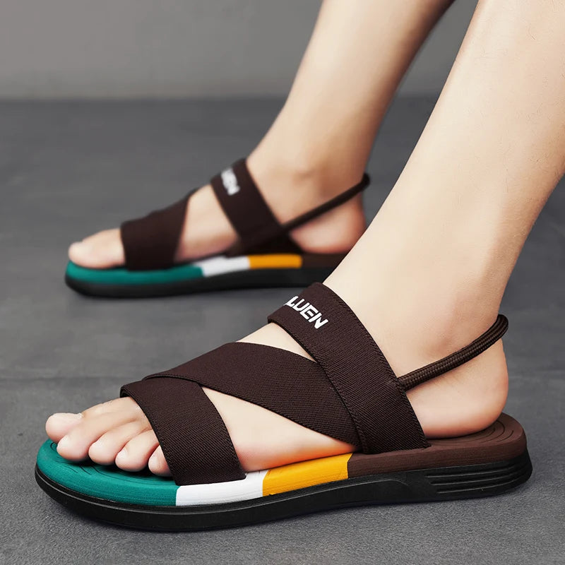 Men's Sandals for Summer, Non-Slip and Wear-Resistant, Dual-Purpose Slippers, Beach Sandals, Slippers
