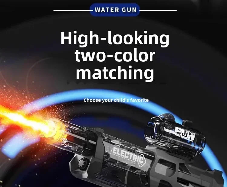 Children High Pressure Electric Water Gun Toys Summer Outdoor Beach Pool Garden Fight Games Kids Automatic Bursts Watergun Gifts