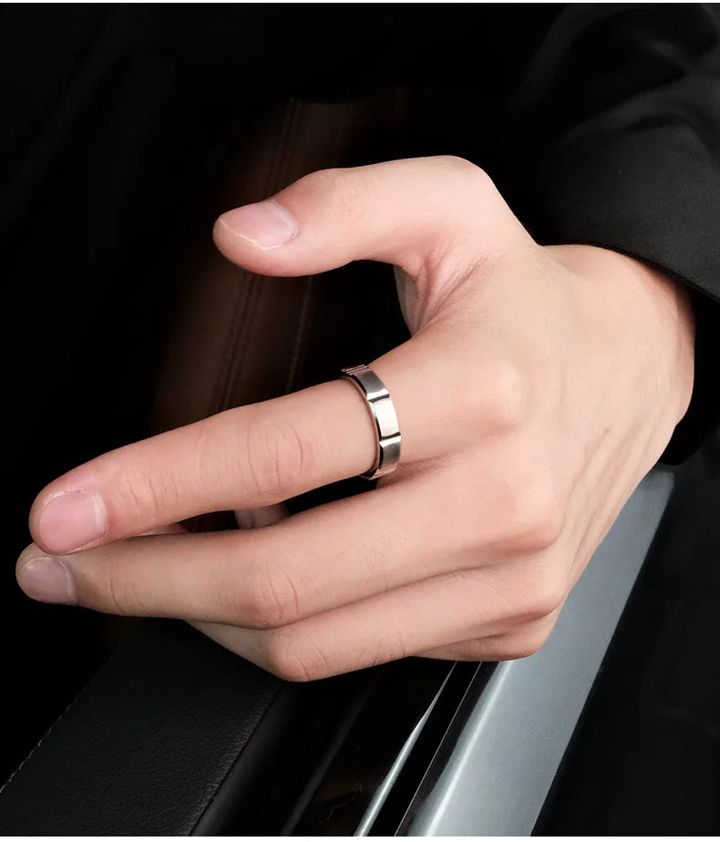 Rings For Men Original Fashion Male Classic 5mm Fine Jewelry Narrow Wedding Engagement Jewelry,Engraving