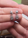 14K Gold Lab-Grown Diamond Two-Stone Drop Earrings, Pear-Cut 0.5CT Diamond Earrings, Fine Jewelry Customization Wholesale