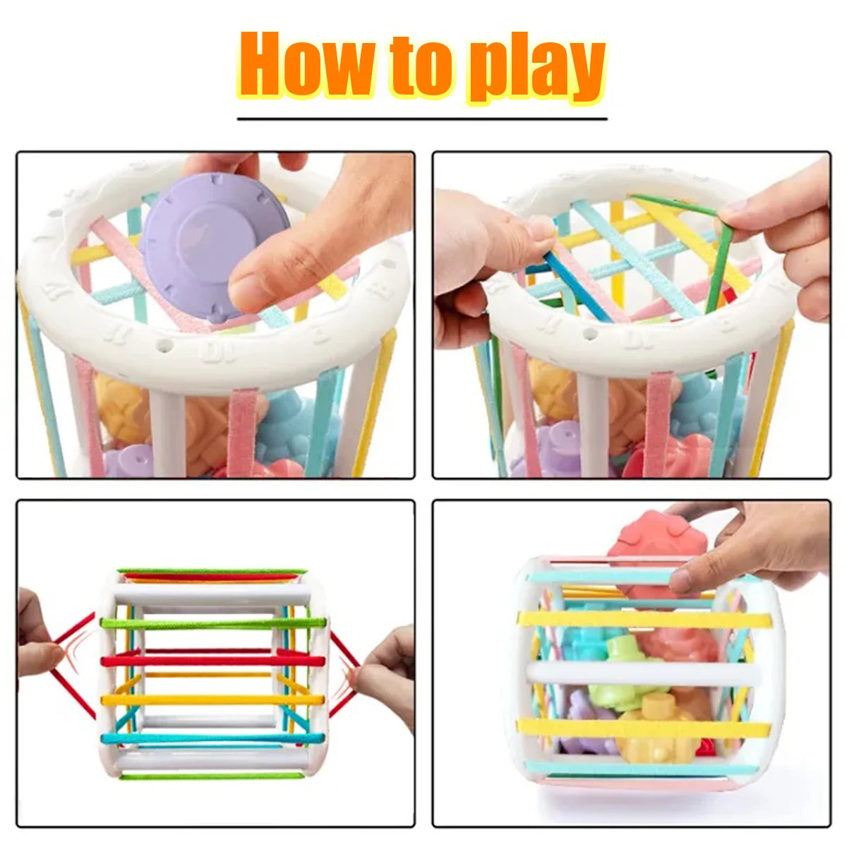 Montessori Baby Toys 18 Months Sensory Development Learning Educational Toys Colorful Blocks Sorting Game For Babies Infant