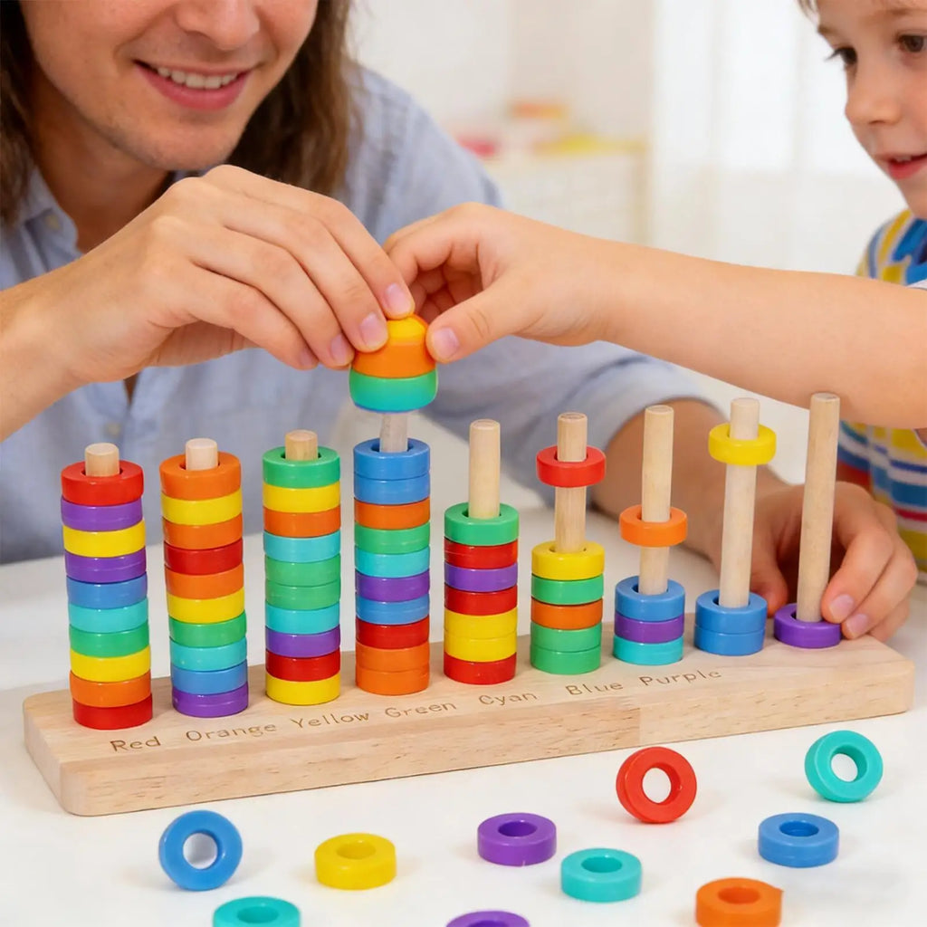 Montessori Wooden Colors Cognitive Matching Game Early Learning Educational Toys For Children Kids Logical Thinking Training
