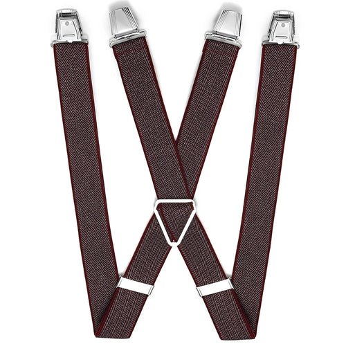 British High-End Adult Trousers with Elastic Anti-Slip Adjustable Suspenders