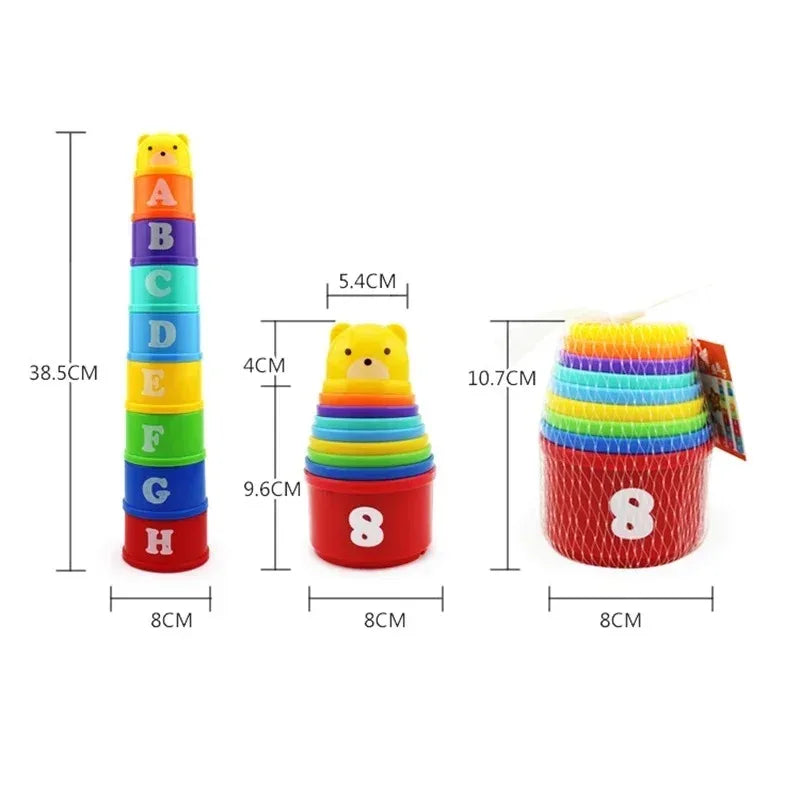 Stacking Cups Game Kids Fun Number Letters Stacking Cup Montessori Sensory Puzzle Stack Speed Games Toys For Children Gifts