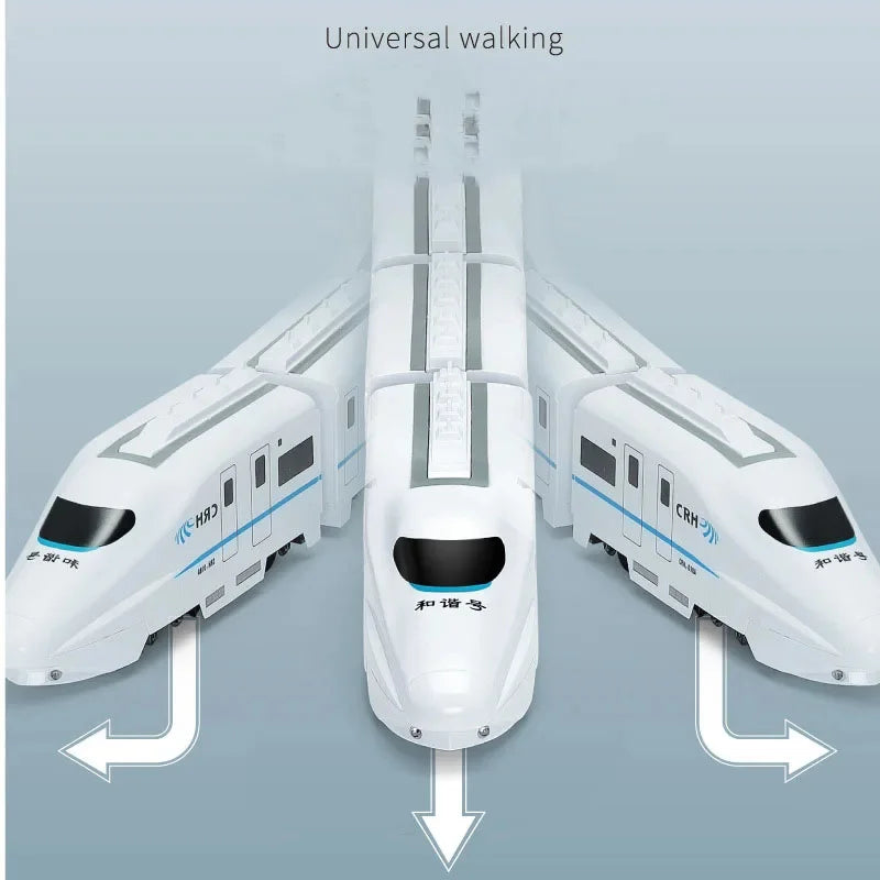 Kids DIY Simulation High Speeds Railway Train Toy Car Electric Sound Light Model Train Educational Toys Boys Girls Gift Birthday