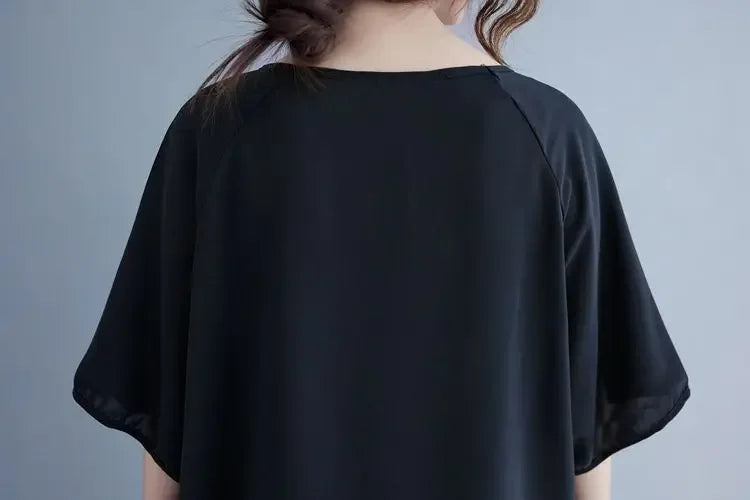 Women summer 2025 new short-sleeved thin loose T-shirt top
