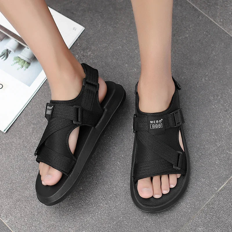 Summer Men Sandals Lightweight Open Toe Flat Mens Casual Shoes Outdoor Walking Sandals for Men Beach Shoes Size 39-45