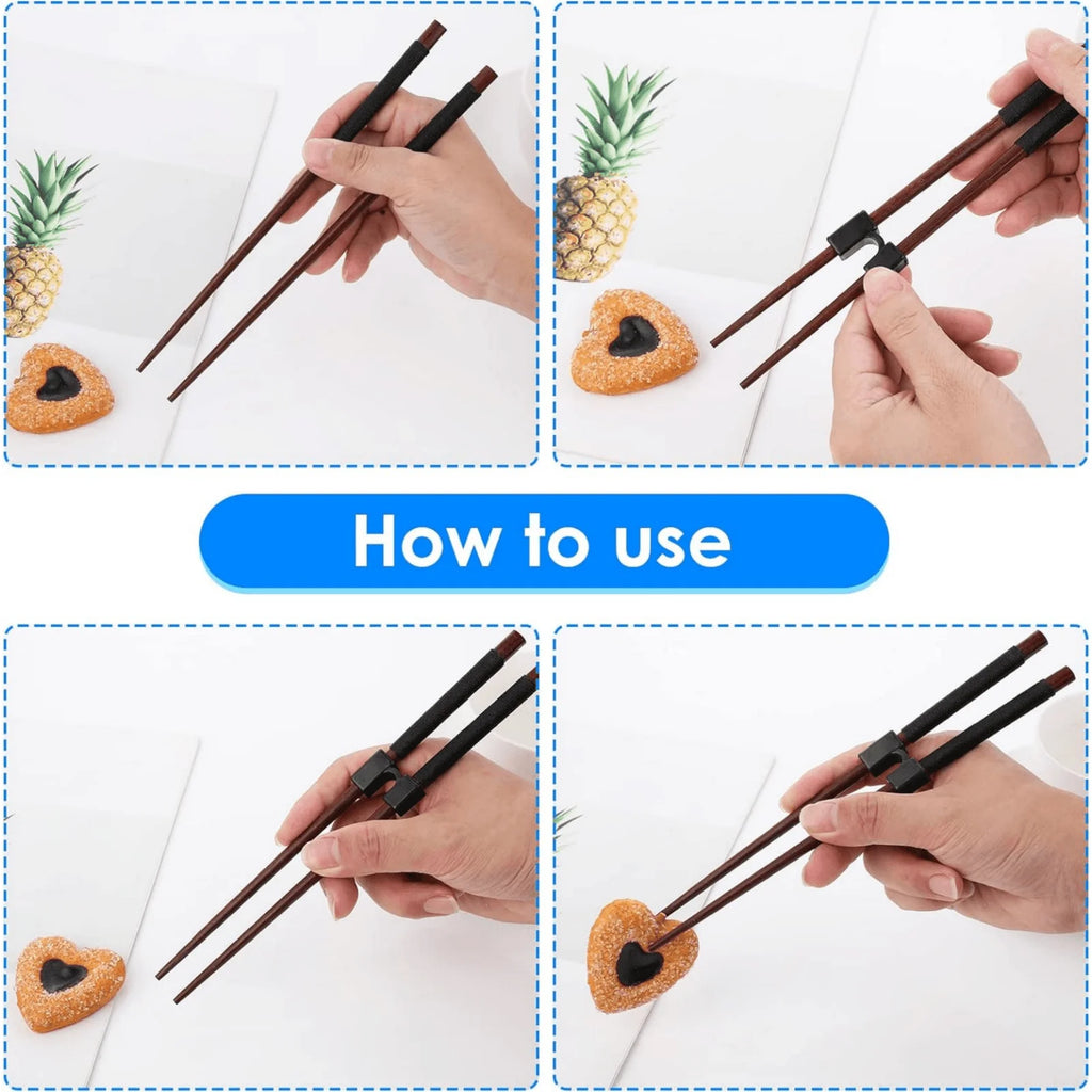 5PCS Training Chopsticks Replaceable Practice Chopsticks Plastic Non Slippery Heat Resistant Training Chopstick Right Left Hand