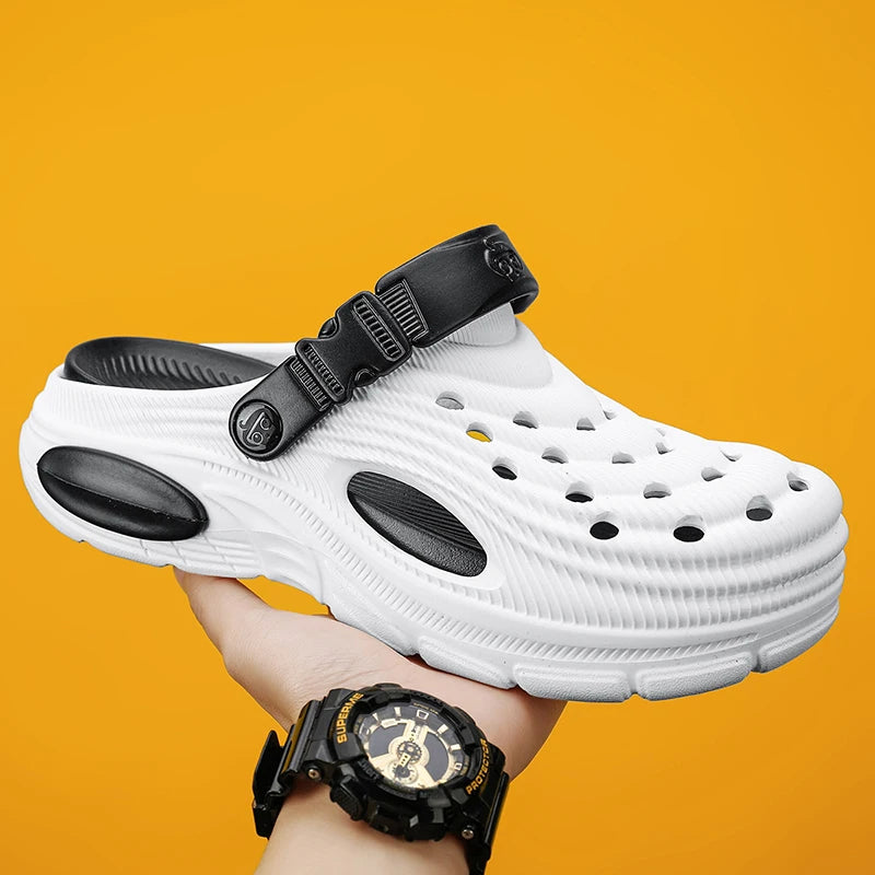 Mens Sandals Thick Bottom Slip Ons Fashion Slippers for Men Casual Clogs Man 2026 New Trendy Beach Shoes Comfortable Garden Shoe