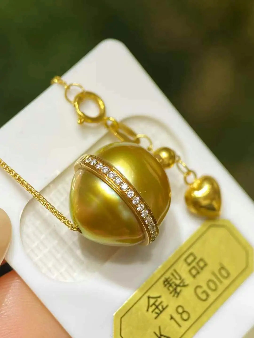 Customized 14K/18K Read Gold Set South Sea Golden Baroque Pearl Jewelry Bespoke Genuine Diamond One Of A Kind High Fine Jewelry