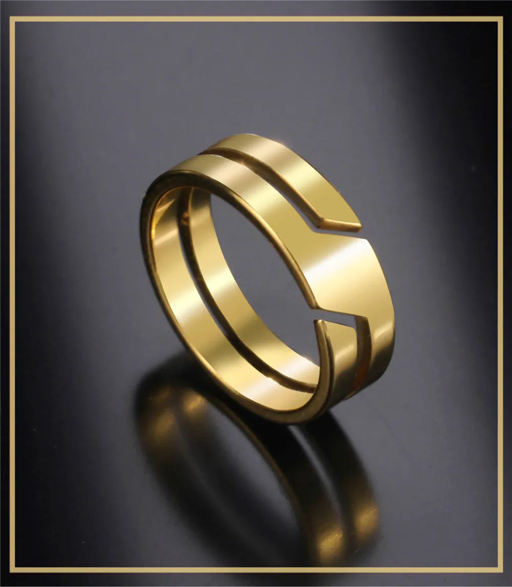 Skyrim Stainless Steel Ring for Men Women Black Minimalist Casual Finger Ring 2025 Couple Jewelry Wedding Gift for Lover