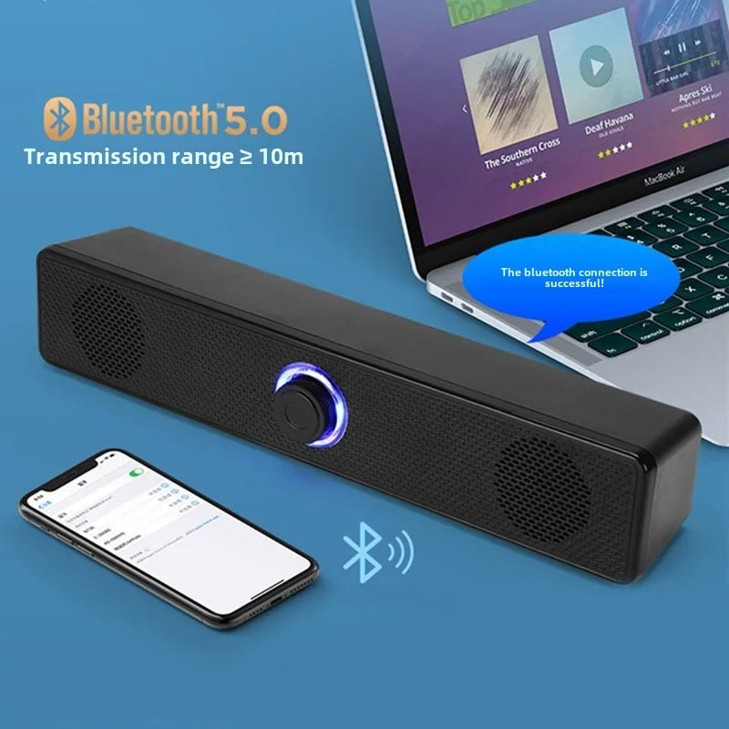 Bluetooth Computer Speaker Desktop PC Speakers Wireless Wired Soundbar Stereo Subwoofer for Laptop PC AUX 3.5mm Loudspeaker