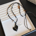 New Unique Simple Flower Long Rope Necklace Women Hollow Flower Pendant Necklace Adjustable Knot Sweater Chain Party Jewerly