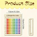 NEW Natural Wood Multiplication Chart Board Montessori Educational Toy for Children Arithmetic Practice Homeschool Teaching Aid