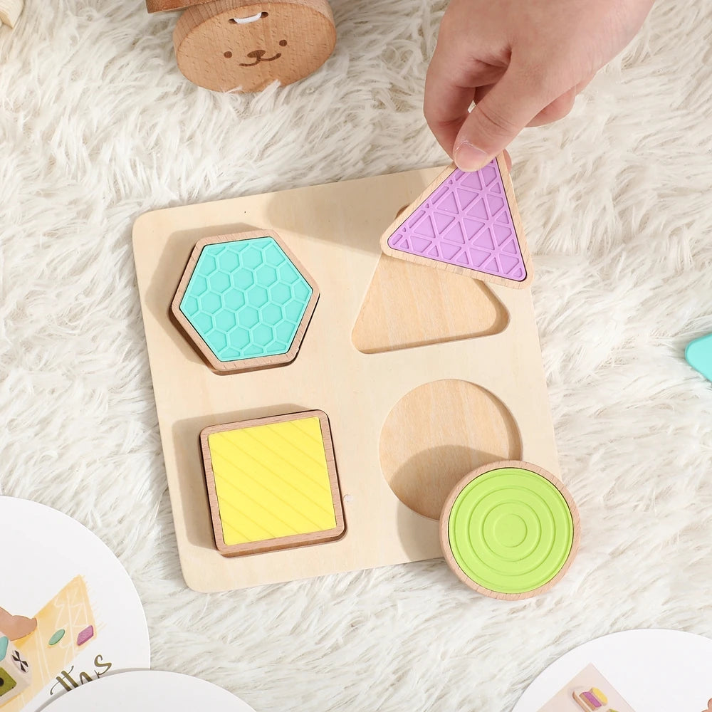 8pc Baby 0 12 Months Toy Wooden Montessori Toy Children Creative Games Toy Kids Early Education Hand Brain Sense Toys Sets Gift