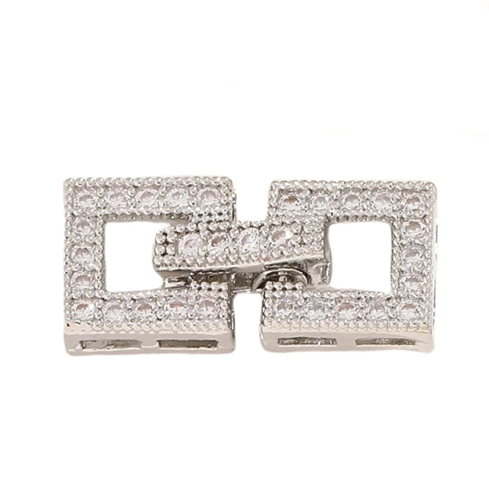 Juya 18K Gold Silver Plated Decoration Accessories Fastener Closure Pearls Clasps Lock For DIY Needlework Beads Jewelry Making
