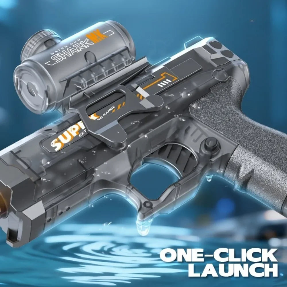 Powerful Electric Water Gun Full Continuous Shooting with Sensor Led Lights Outdoor Beach Water Battle Game for Children